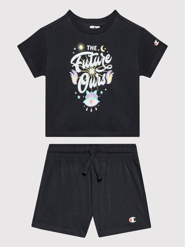 Champion Champion Комплект тишърт и спортни шорти 404396 Черен Custom Fit