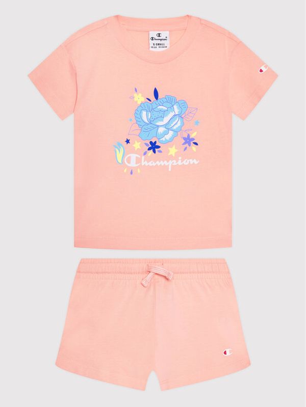 Champion Champion Комплект тишърт и спортни шорти 404396 Розов Custom Fit