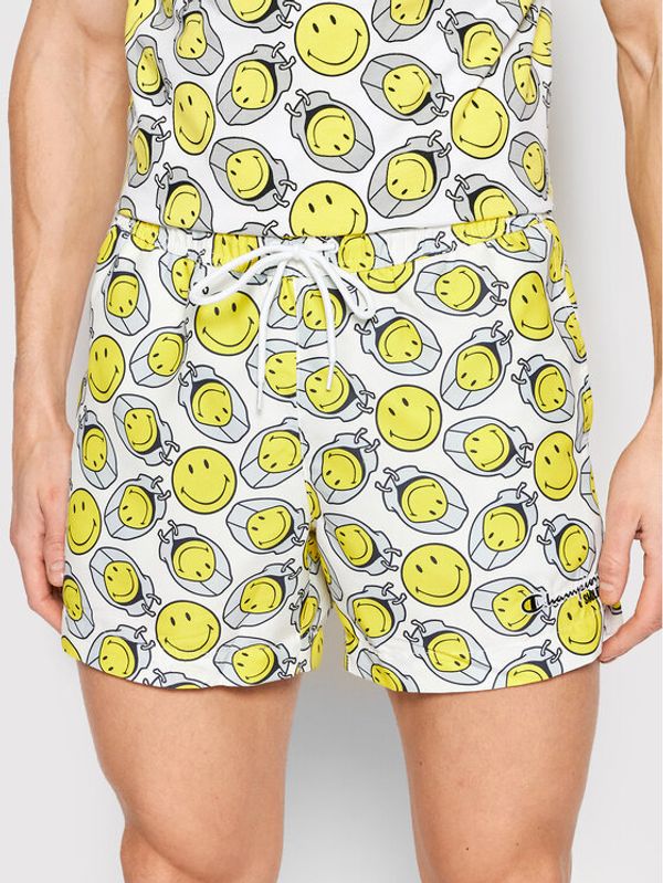 Champion Champion Плувни шорти SMILEY Poly 218224 Бял Regular Fit