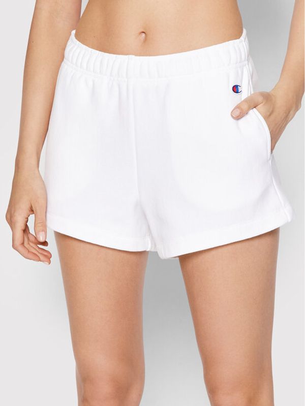 Champion Champion Спортни шорти 115107 Бял Regular Fit