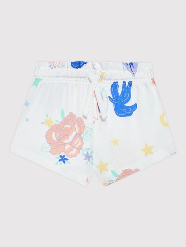 Champion Champion Спортни шорти All-Over Colourful Print 404403 Бял Regular Fit