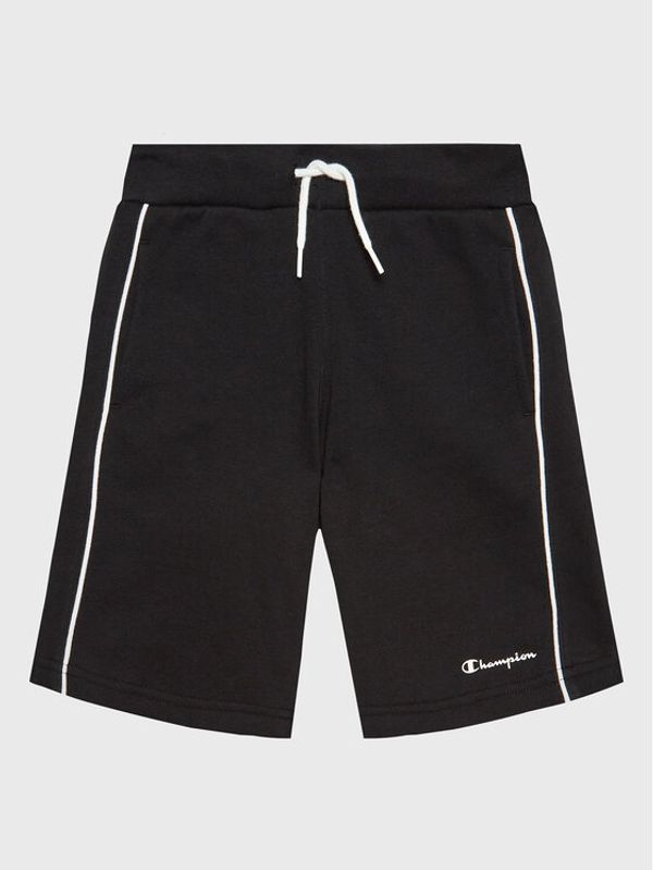 Champion Champion Спортни шорти Script Logo 306147 Черен Regular Fit
