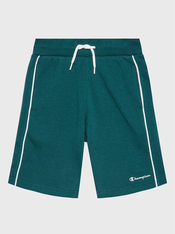Champion Champion Спортни шорти Script Logo 306147 Зелен Regular Fit