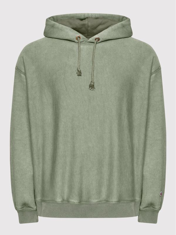 Champion Champion Суитшърт Acid Wash Minimal 217240 Зелен Custom Fit