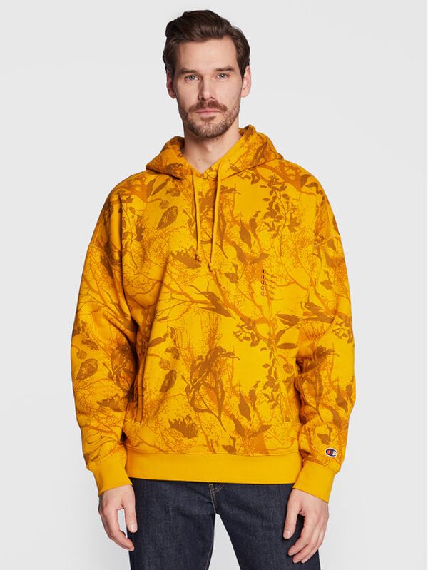 Champion Champion Суитшърт All-Over Nature Print 217914 Жълт Baggy Fit