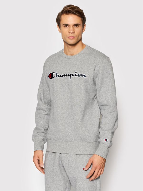 Champion Champion Суитшърт Blend Script Logo 216471 Сив Comfort Fit