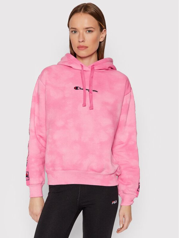 Champion Champion Суитшърт Blend Tie Dye 114755 Розов Custom Fit