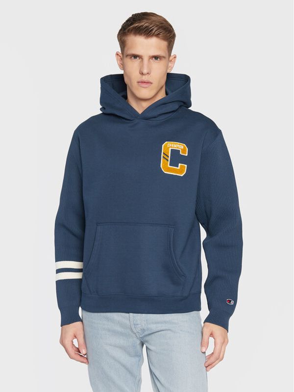 Champion Champion Суитшърт Bookstore Logo 217884 Тъмносин Custom Fit