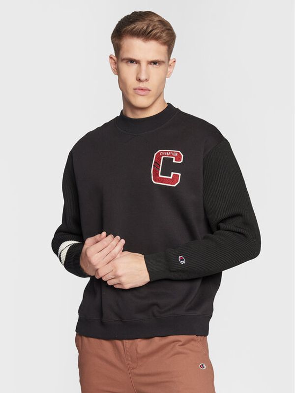 Champion Champion Суитшърт Bookstore Logo 217885 Черен Custom Fit