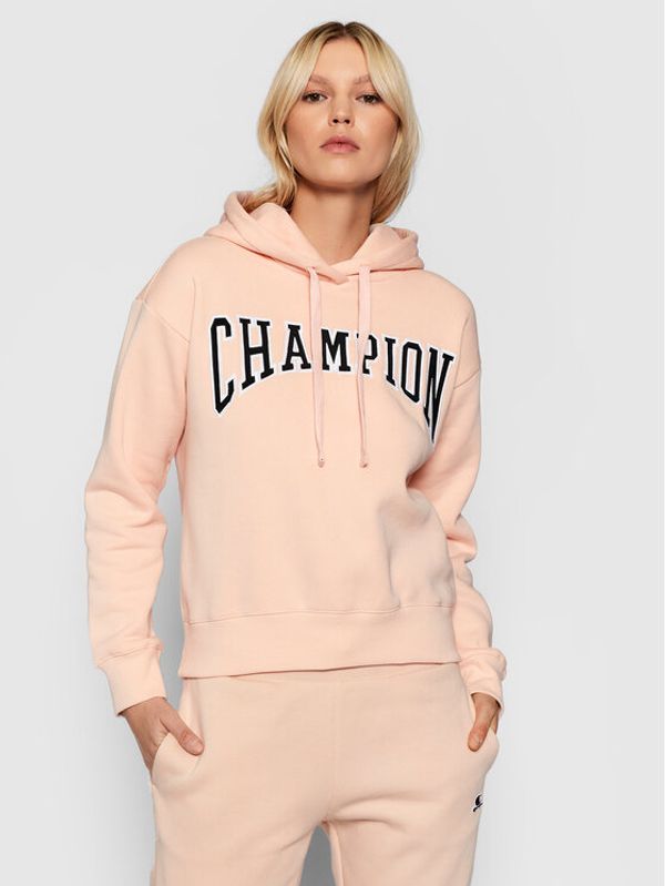 Champion Champion Суитшърт Collegiate Logo 114766 Розов Custom Fit
