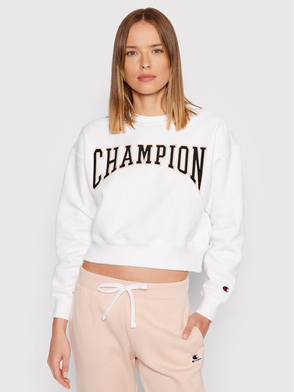 Champion Champion Суитшърт Collegiate Logo 114767 Бял Regular Fit