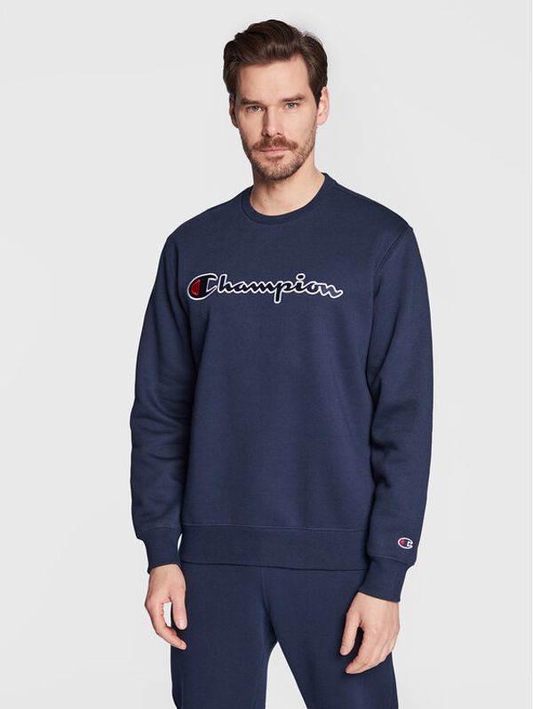 Champion Champion Суитшърт Embroided Script Logo 217859 Тъмносин Comfort Fit