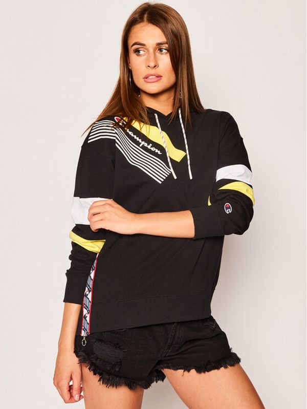 Champion Champion Суитшърт Graphic Stripe 112758 Черен Regular Fit