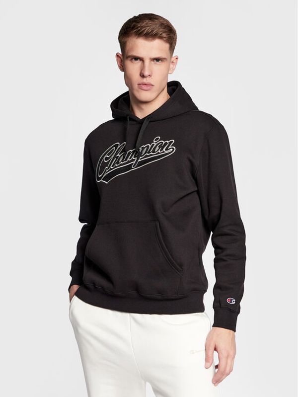 Champion Champion Суитшърт Heavy Fleece Vintage Logo 217886 Черен Relaxed Fit