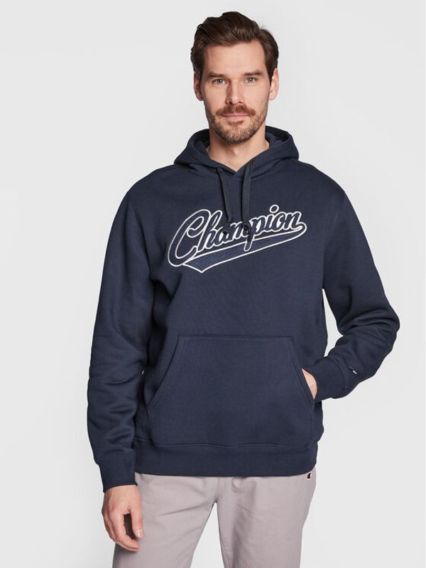 Champion Champion Суитшърт Heavy Fleece Vintage Logo 217886 Тъмносин Relaxed Fit