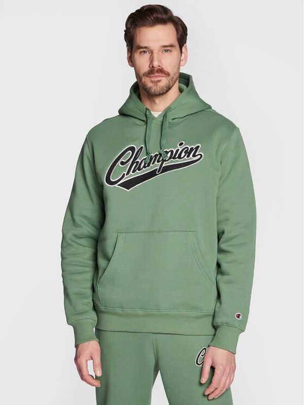 Champion Champion Суитшърт Heavy Fleece Vintage Logo 217886 Зелен Relaxed Fit
