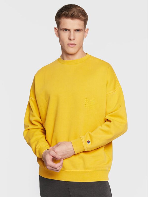 Champion Champion Суитшърт Ice-Dyed 217895 Жълт Baggy Fit