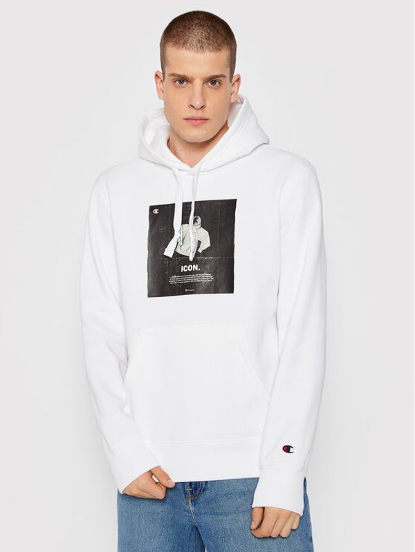 Champion Champion Суитшърт Icon 216958 Бял Comfort Fit