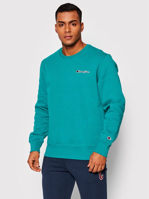 Champion Champion Суитшърт Logo 216476 Зелен Custom Fit