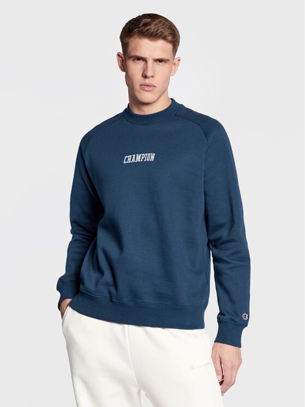 Champion Champion Суитшърт Logo Script 217879 Син Regular Fit