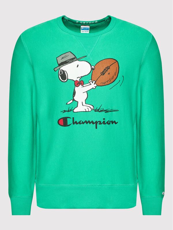 Champion Champion Суитшърт Peanuts™ Graphic 217798 Зелен Custom Fit