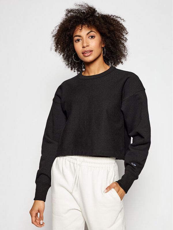 Champion Champion Суитшърт Reverse Weave Logo 112692 Черен Oversize