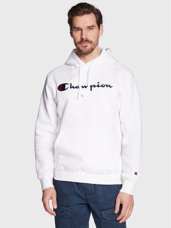 Champion Champion Суитшърт Script Logo Embroidery 217858 Бял Comfort Fit