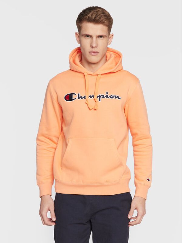 Champion Champion Суитшърт Script Logo Embroidery 217858 Оранжев Comfort Fit
