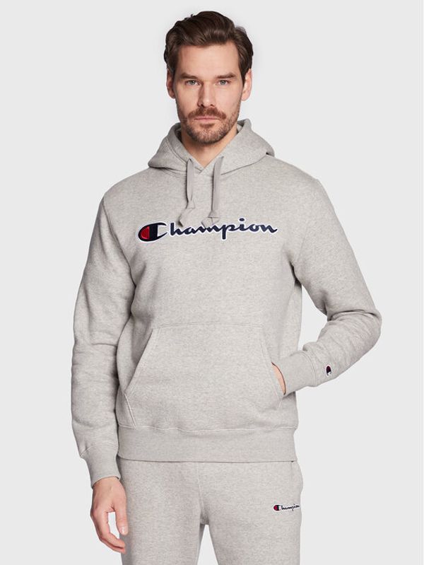 Champion Champion Суитшърт Script Logo Embroidery 217858 Сив Comfort Fit