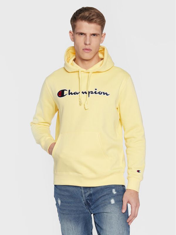 Champion Champion Суитшърт Script Logo Embroidery 217858 Жълт Comfort Fit