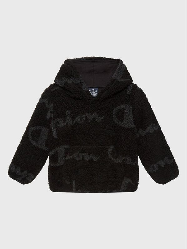 Champion Champion Суитшърт Script Logo Teddy 306206 Черен Regular Fit