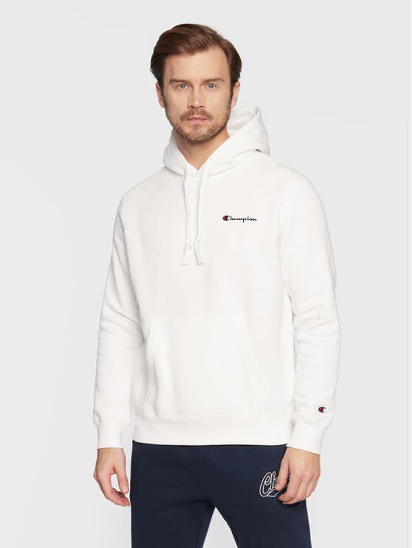 Champion Champion Суитшърт Small Script Logo 217862 Бял Comfort Fit