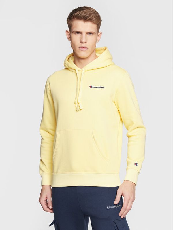 Champion Champion Суитшърт Small Script Logo 217862 Жълт Comfort Fit