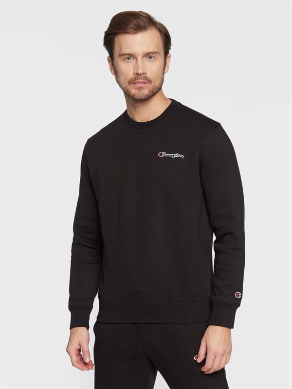 Champion Champion Суитшърт Small Script Logo Embroidery 217863 Черен Comfort Fit