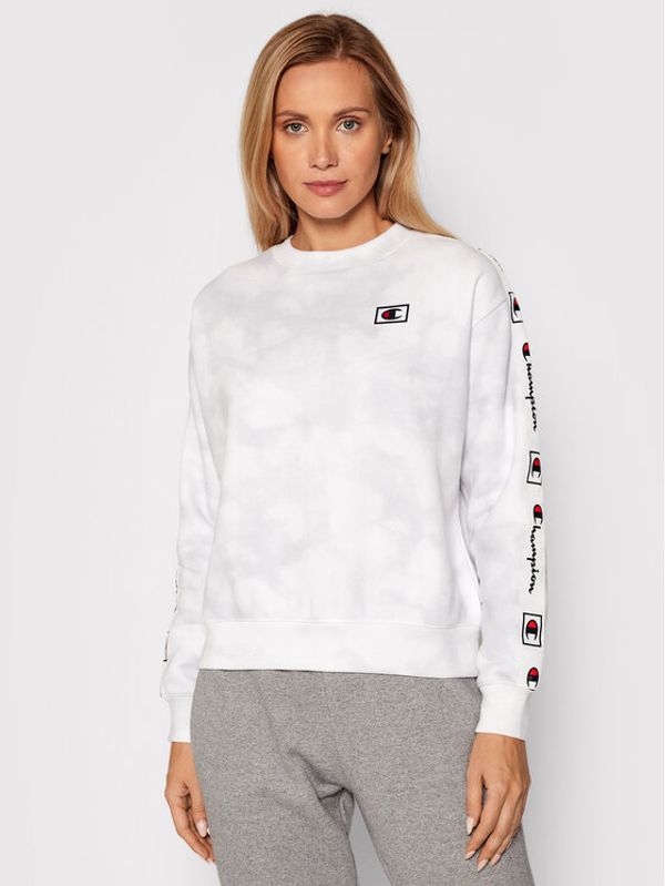 Champion Champion Суитшърт Tie Dye Logo Tape 114758 Сив Custom Fit
