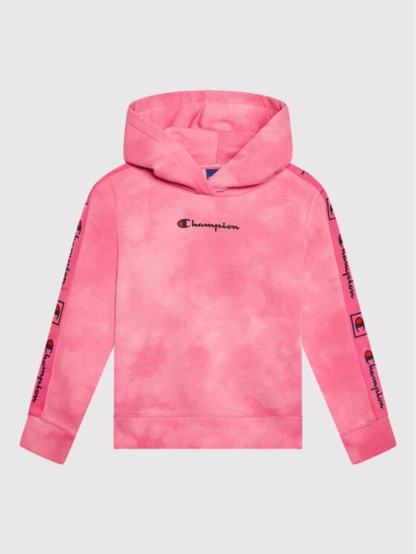 Champion Champion Суитшърт Tie Dye Script 404274 Розов Regular Fit