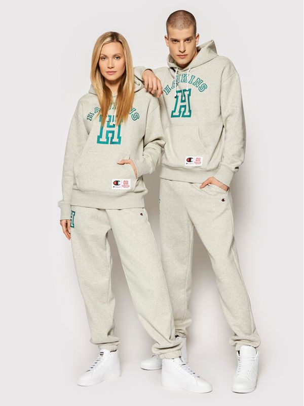 Champion Champion Суитшърт Unisex STRANGER THINGS Hawkins 217751 Сив American Fit