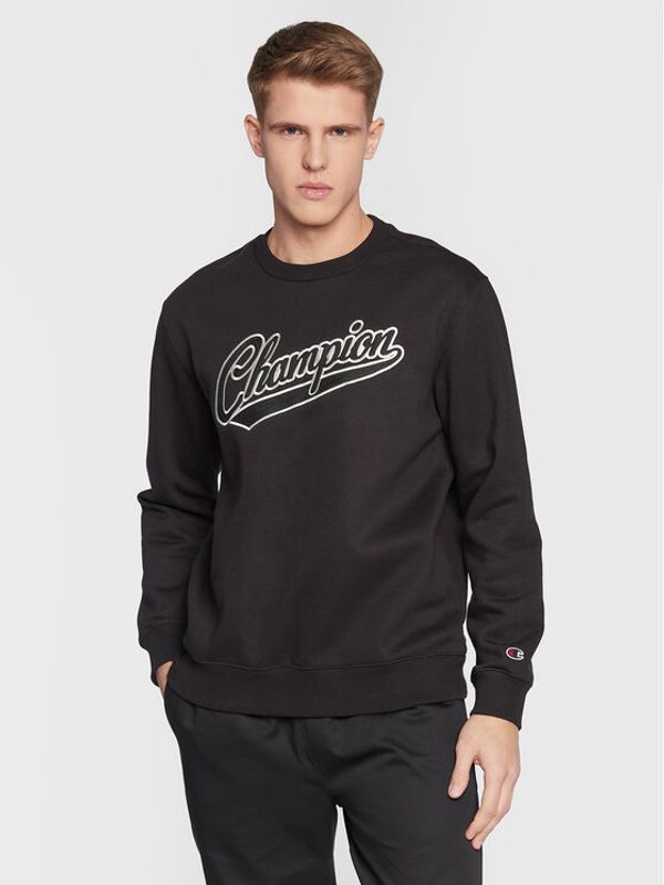 Champion Champion Суитшърт Varsity Script Logo 217888 Черен Regular Fit
