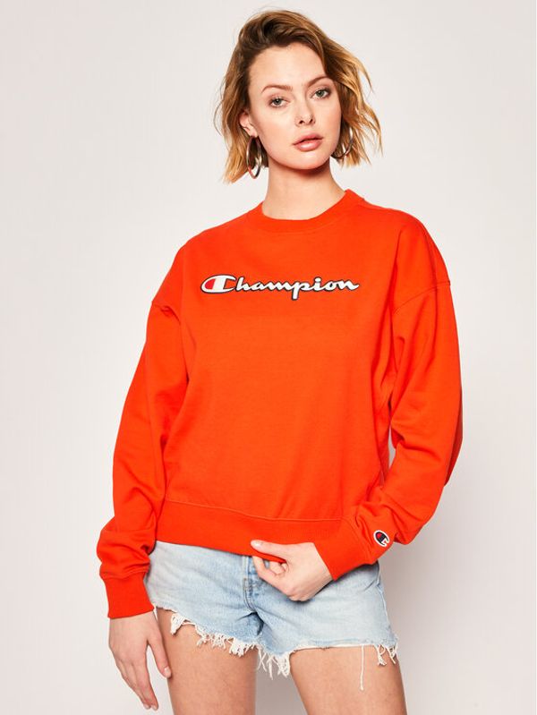 Champion Champion Суитшърт Vintage Script Logo 112640 Червен Custom Fit