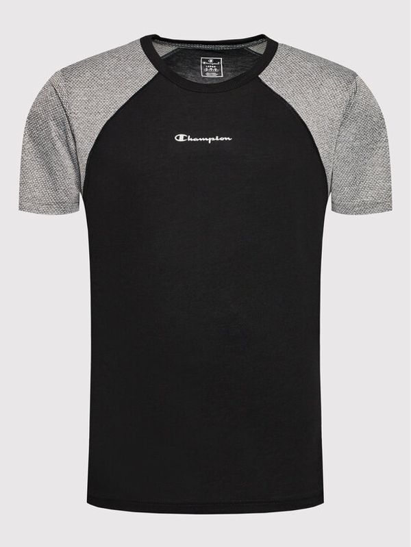 Champion Champion Тениска от техническо трико Micro Mesh Insert 217111 Черен Athletic Fit