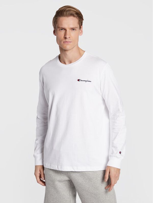 Champion Champion Тениска с дълъг ръкав Crewneck 217868 Бял Comfort Fit