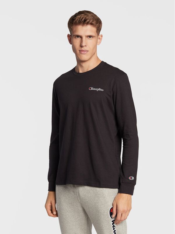 Champion Champion Тениска с дълъг ръкав Crewneck 217868 Черен Comfort Fit