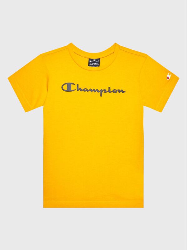 Champion Champion Тишърт 305365 Жълт Regular Fit