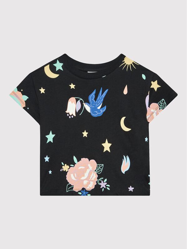 Champion Champion Тишърт All-Over Colourful Print 404400 Черен Custom Fit