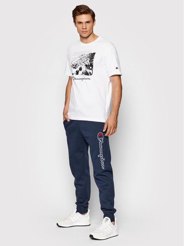 Champion Champion Тишърт Athletic Archive Graphic Print 216962 Бял Comfort FIt