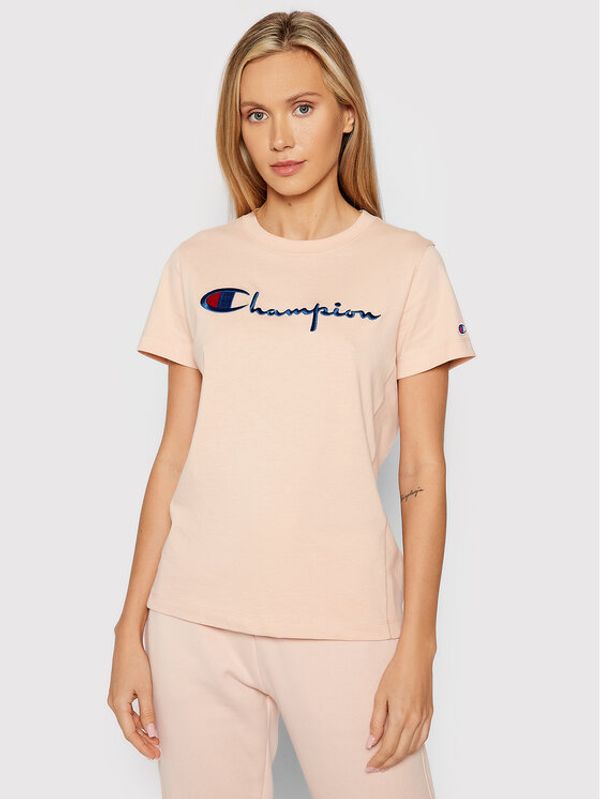 Champion Champion Тишърт Big Logo 114128 Оранжев Regular Fit