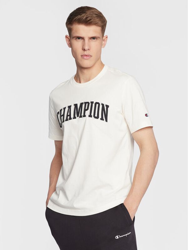 Champion Champion Тишърт Bookstore Logo 217882 Екрю Comfort Fit