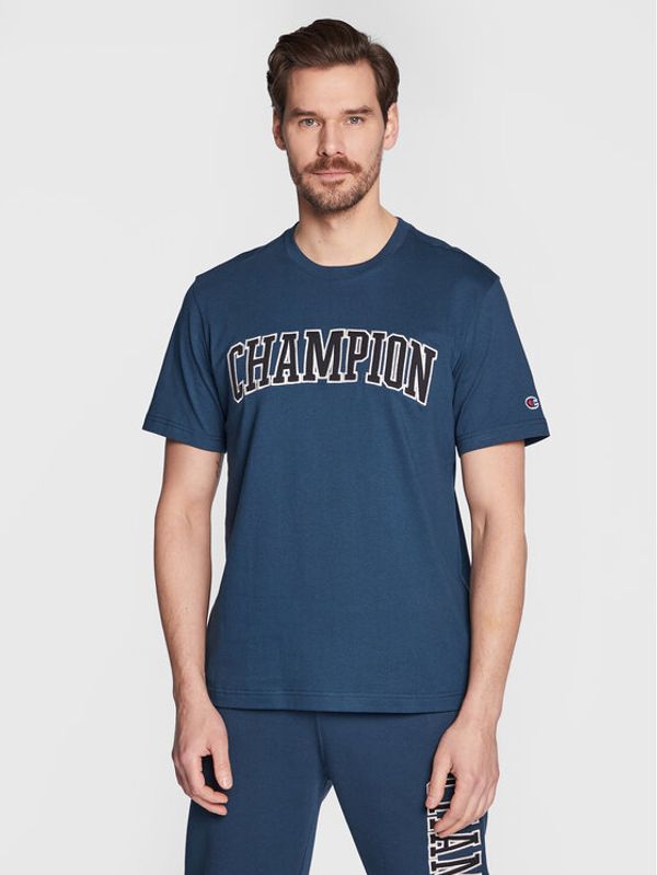 Champion Champion Тишърт Bookstore Logo 217882 Тъмносин Comfort Fit