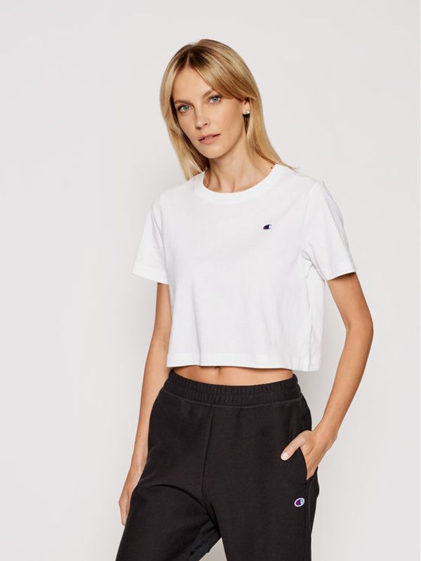 Champion Champion Тишърт C Logo 112731 Бял Custom Fit