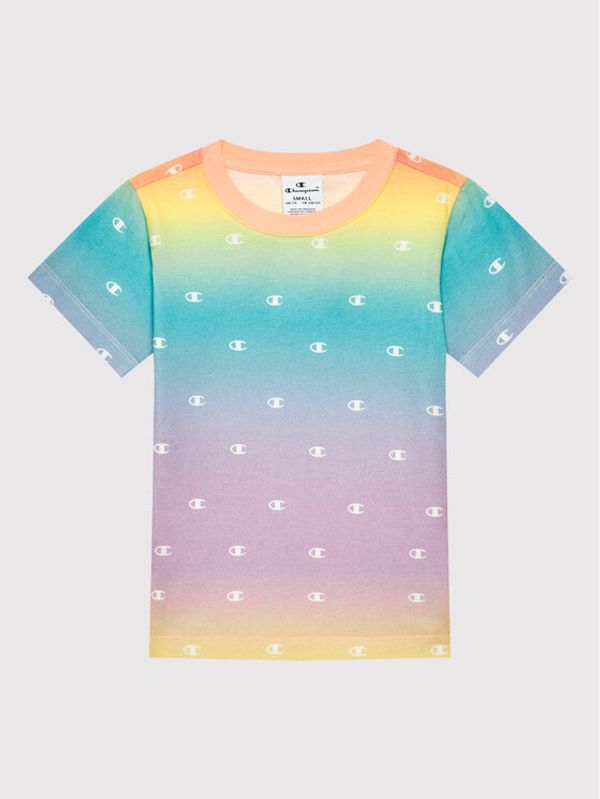 Champion Champion Тишърт Contrast Script Logo 404312 Бял Regular Fit